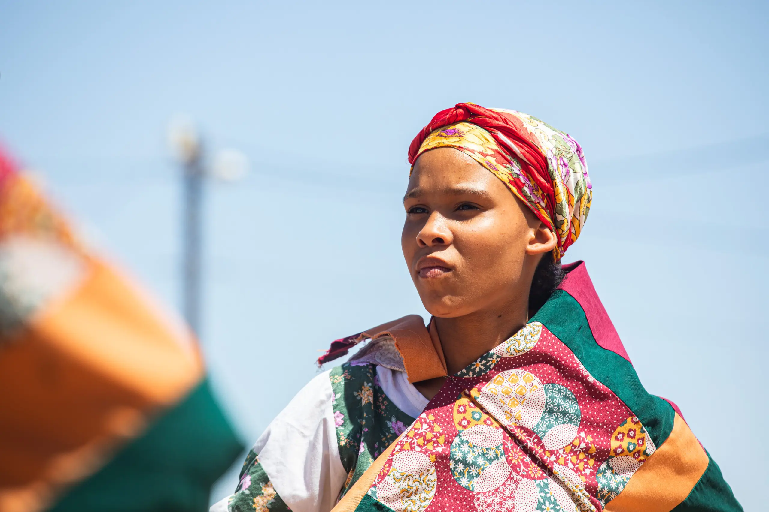 Young !Ama perform the NamaStap. The line dance is a traditional dance of the Rictersveld usually performed on sand. Picture: Kayleen Morgan/ Eyewitness News Young !Ama perform the NamaStap. The line dance is a traditional dance of the Rictersveld usually performed on sand. Picture: Kayleen Morgan/ Eyewitness News