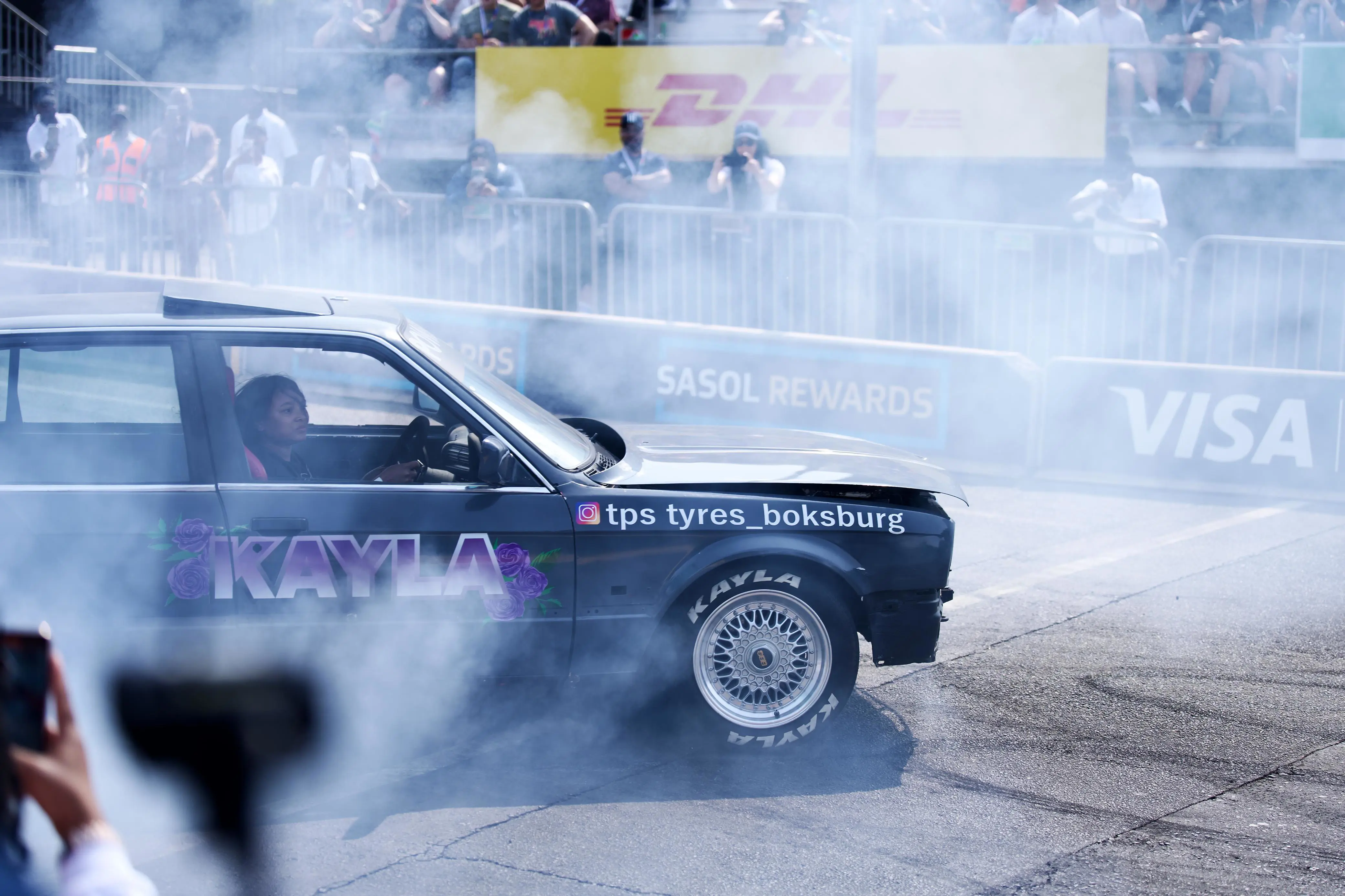 Spinner Kayla Oliphant at the Red Bull showrun, 6 October 2024. Picture: Katlego Jiyane/EWN Spinner Kayla Oliphant at the Red Bull showrun, 6 October 2024. Picture: Katlego Jiyane/EWN