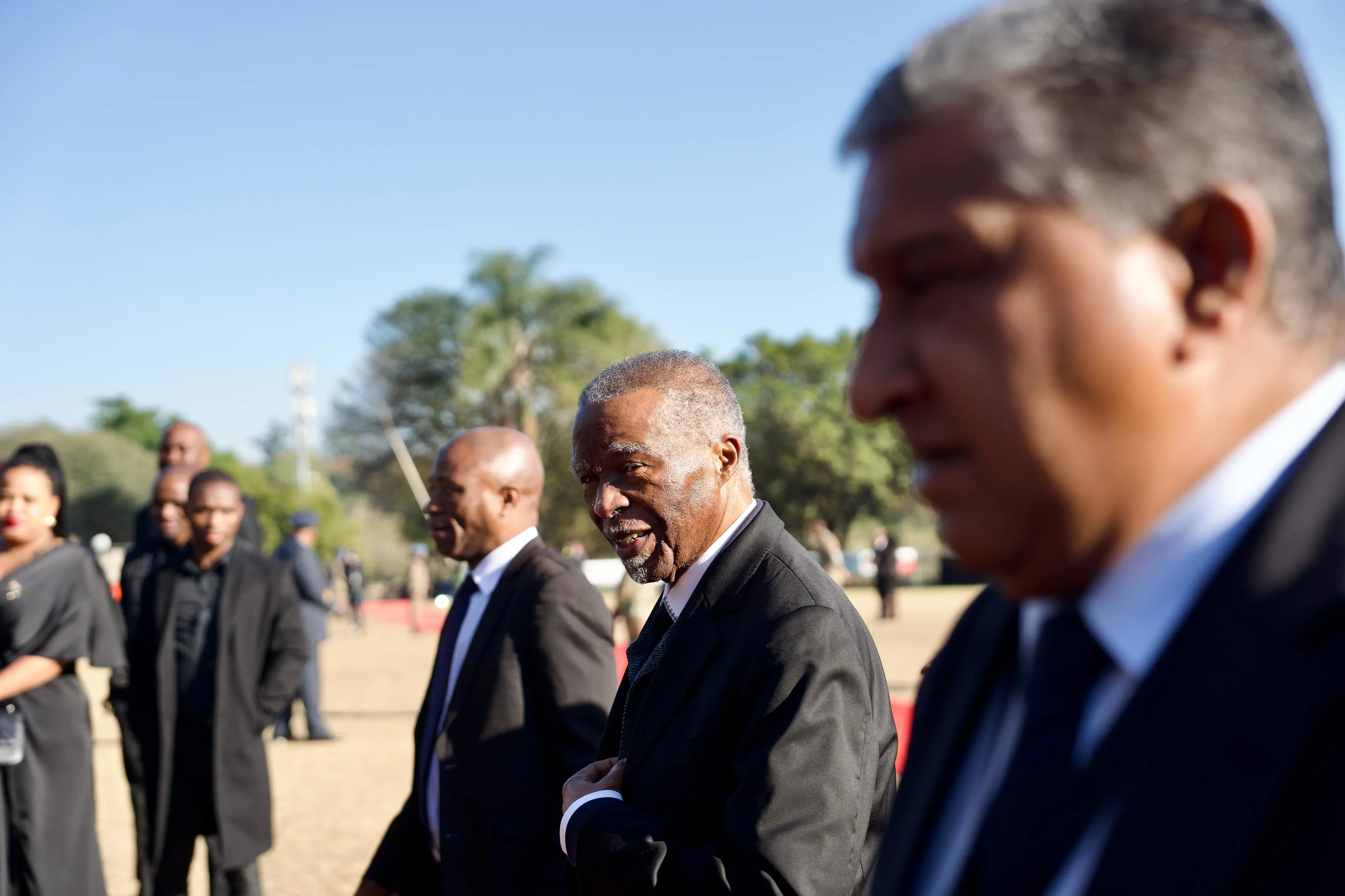 Former ANC and state President Thabo Mbeki arrives for the funeral service of former Deputy President David Mabuza at the Hoërskool Bergvlam in Mbombela, Mpumalanga on 12 July 2025. Picture: Katlego Jiyane/EWN Former ANC and state President Thabo Mbeki arrives for the funeral service of former Deputy President David Mabuza at the Hoërskool Bergvlam in Mbombela, Mpumalanga on 12 July 2025. Picture: Katlego Jiyane/EWN