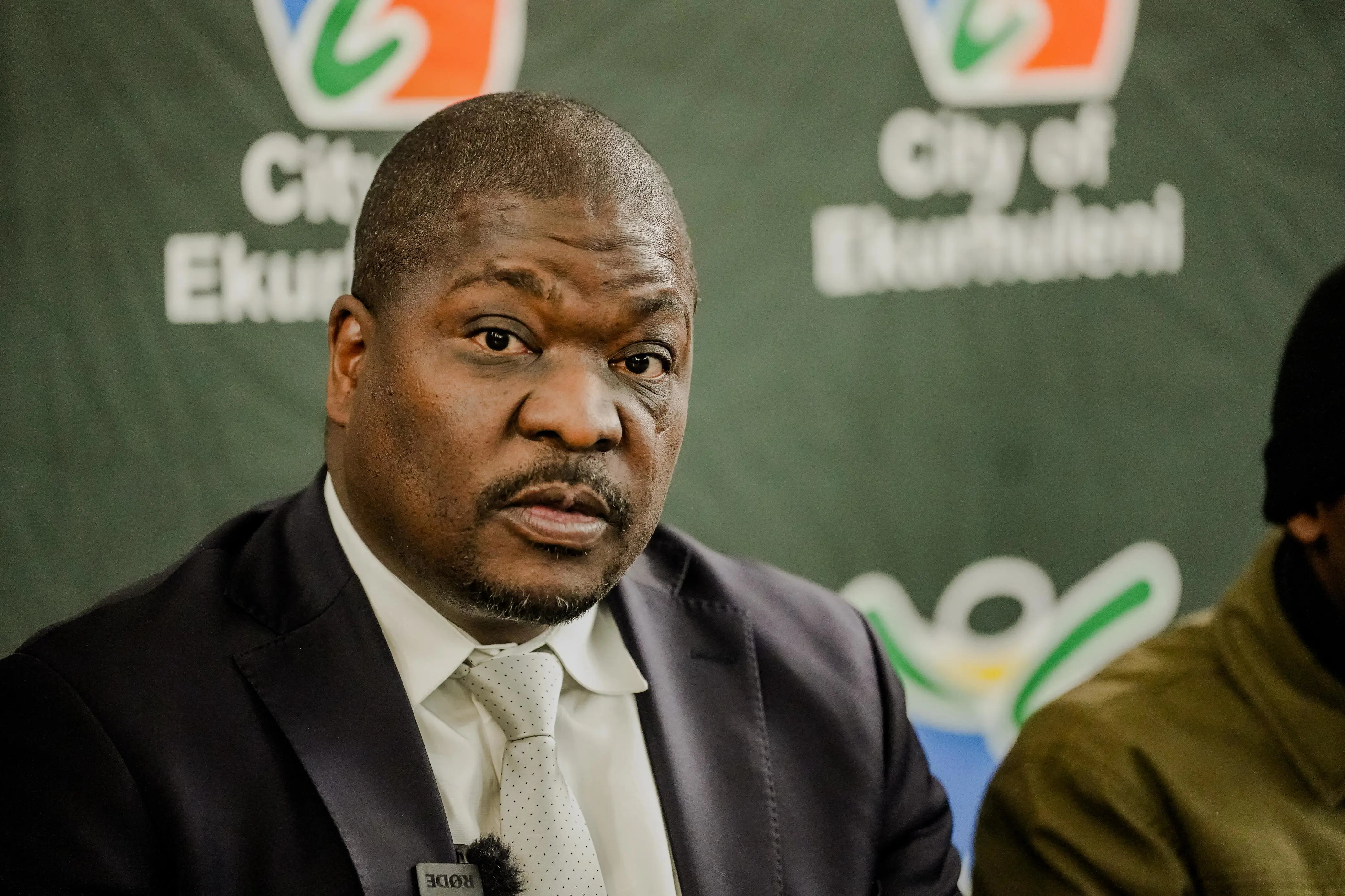 Ekurhuleni Mayor Doctor Xhakaza at an emergency meeting following violent protests in Tembisa over soaring electricity tariffs on 21 July 2025. Picture: Sphamandla Dlamini/EWN Ekurhuleni Mayor Doctor Xhakaza at an emergency meeting following violent protests in Tembisa over soaring electricity tariffs on 21 July 2025. Picture: Sphamandla Dlamini/EWN