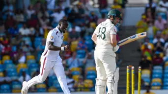 Australia lead by 82 runs as West Indies' Test on a knife edge Australia lead by 82 runs as West Indies' Test on a knife edge