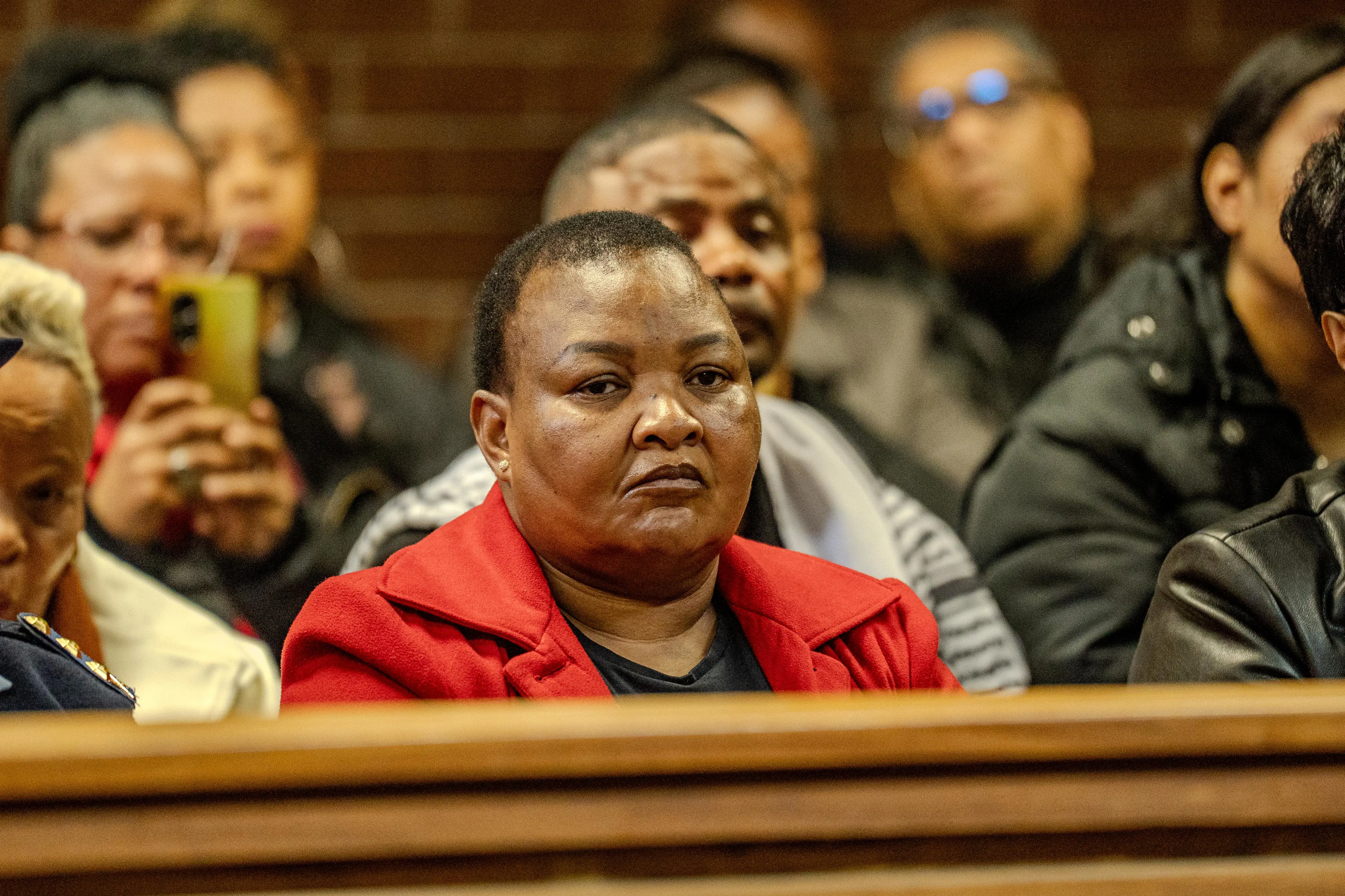 Deputy Minister of Police Polly Boshielo sitting in the gallery in the Roodepoort Magistrates' Court, where accused Tiffany Meek made an appearance on 14 July 2025. Picture: Sphamandla Dlamini/EWN Deputy Minister of Police Polly Boshielo sitting in the gallery in the Roodepoort Magistrates' Court, where accused Tiffany Meek made an appearance on 14 July 2025. Picture: Sphamandla Dlamini/EWN
